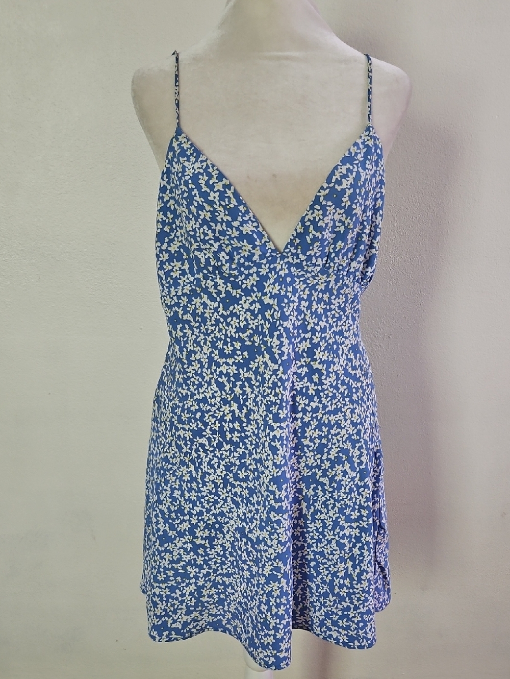 Zara Blue Floral Dress Medium